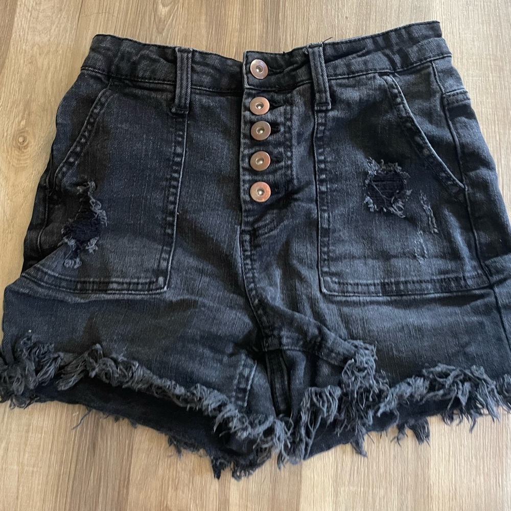 Nobo black high waist shorts.